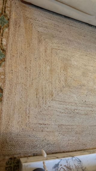 Alfombra de yute beige