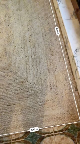 Alfombra de yute beige