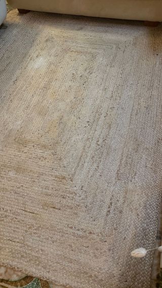 Alfombra de yute beige