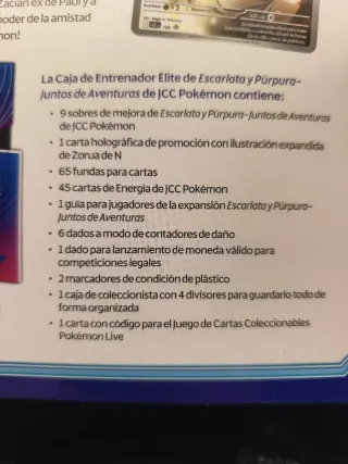 Pokémon Escarlata y Púrpura Caja Entrenador Élite