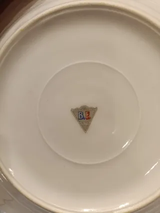 4 Platos Hondos - Porcelana Francesa B.F. Limoges