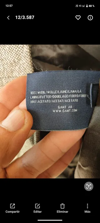 Americana tweed marrón y gris de mujer