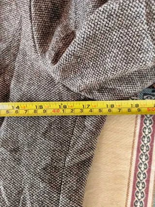 Americana tweed marrón y gris de mujer