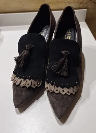 Zapatos Dibia Tacon Ancho Talla 41