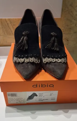 Zapatos Dibia Tacon Ancho Talla 41