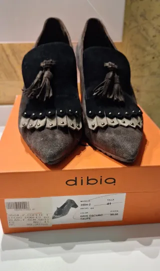 Zapatos Dibia Tacon Ancho Talla 41