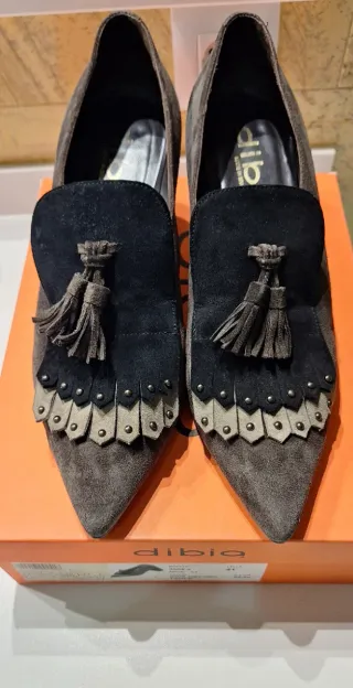 Zapatos Dibia Tacon Ancho Talla 41