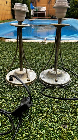 Lámparas de mesa verdes envejecidas2)