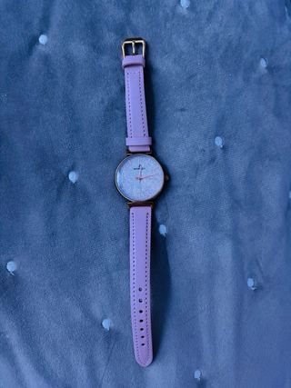 Reloj Nowley Correa Cuero Rosa y Detalles Dorados