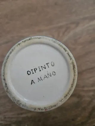 Bicchiere in porcellana decorato blu e bianco