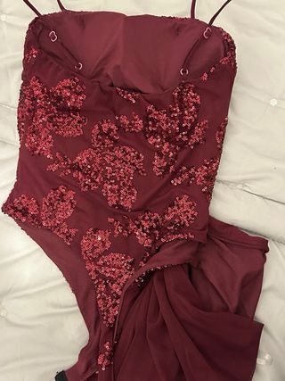 Vestido Mia&Lova Burdeos