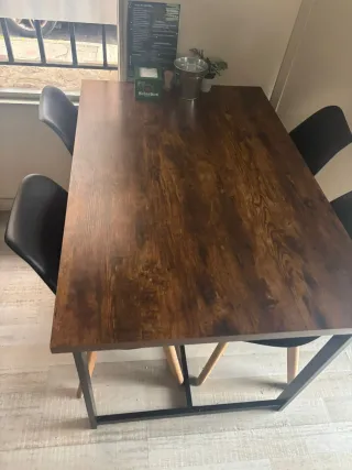 5 Mesas de bar madera y metal