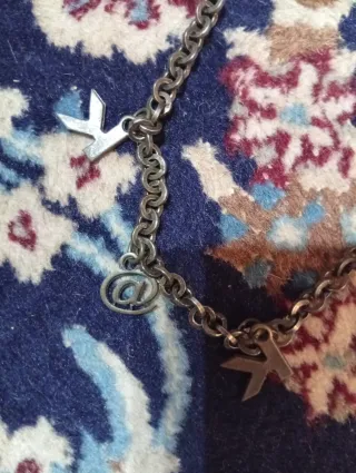 Cavigliera stivale catena color bronzo