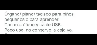 Órgano infantil con micrófono