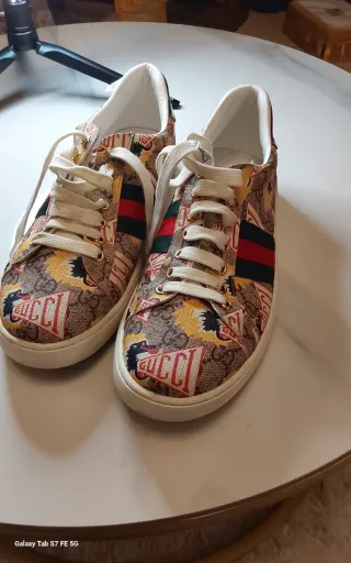 Scarpe Gucci Tg 40 Beige/Verde