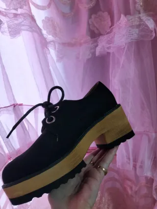 Zapatos Buonarotti negros con plataforma