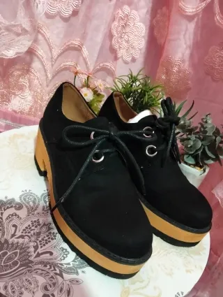 Zapatos Buonarotti negros con plataforma