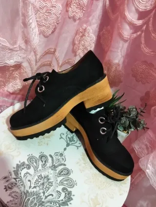 Zapatos Buonarotti negros con plataforma