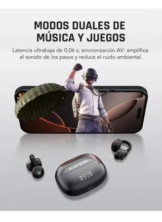 Black Shark Auriculares Clip Abiertos Negros