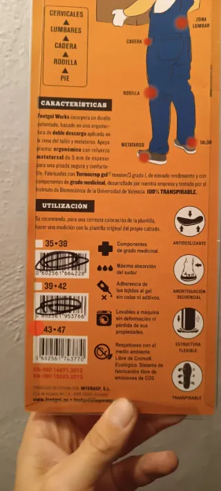 Plantillas FootGel Works Talla 43-47