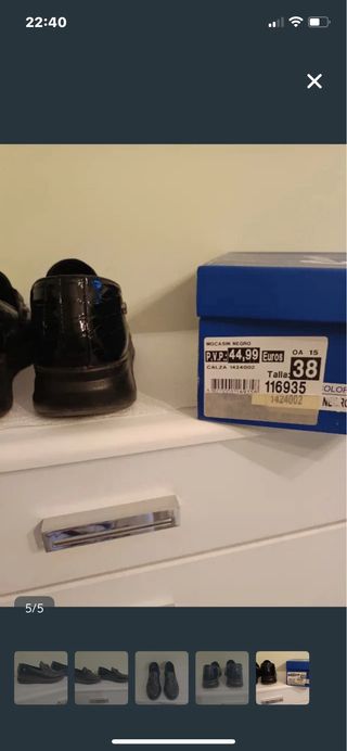 Mocasines charol negros mujer