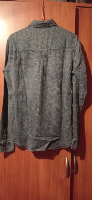 Camisa vaquera fina estampada