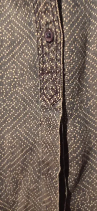 Camisa vaquera fina estampada