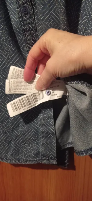 Camisa vaquera fina estampada