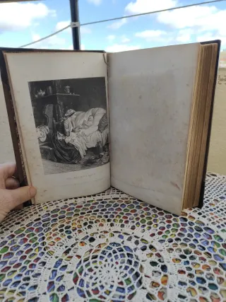 Antiguo tomo de revistas petersons magazine 1856