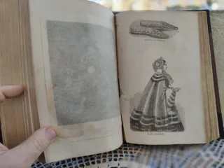 Antiguo tomo de revistas petersons magazine 1856