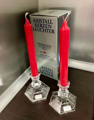 Candelabros de cristal vintage (2 unidades)