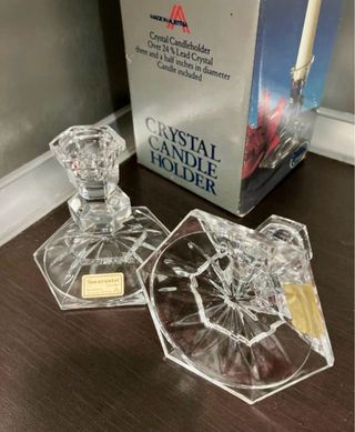 Candelabros de cristal vintage (2 unidades)