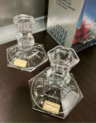 Candelabros de cristal vintage (2 unidades)