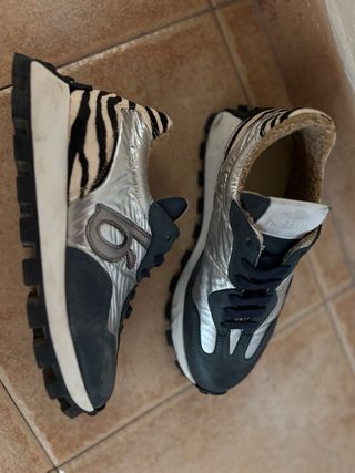 Zapatillas Belang Mujer BLG86 Azul/Plata