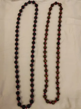 Collar Ojo de Tigre o vulcanita y Coral elige