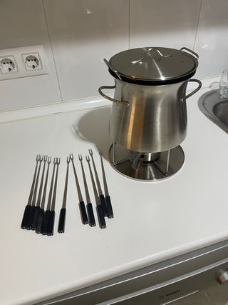 Set Fondue Acero Inoxidable