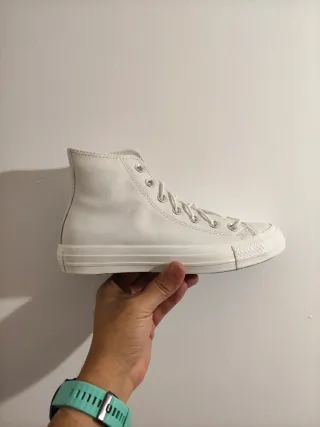 T37 Converse All Star Piel Blancas