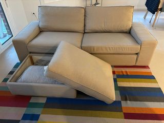 Sofá KIVIK 3 plazas Ikea Beige