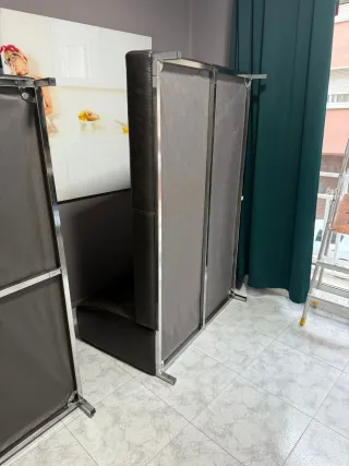 Sofá Chaise Longue Piel Negra/Marrón Ikea