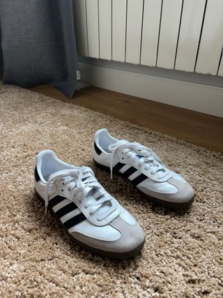 Zapatillas Adidas Samba Mujer Blancas/Gris
