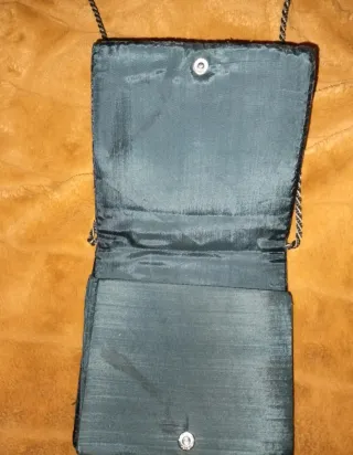 Borsa vintage velluto anni 80 ricamata