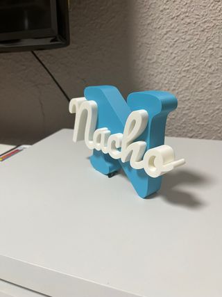 Letra N Nacho 3D Personalizada