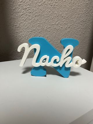 Letra N Nacho 3D Personalizada