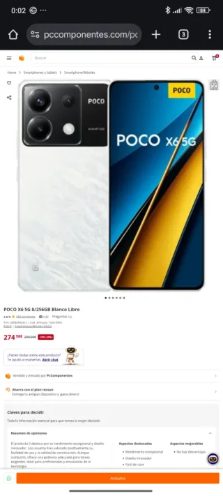 POCO X6 Blanco