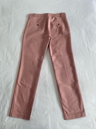 Pantalones Rectos Rosas Zara Talla S