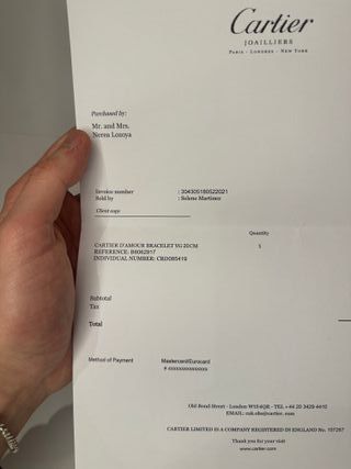 Pulsera Cartier d'Amour Oro Diamante Mujer