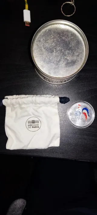 Moneda Plata Jean Paul Gaultier Gallo 2017 Tricolo