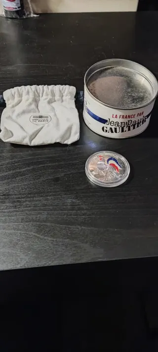 Moneda Plata Jean Paul Gaultier Gallo 2017 Tricolo