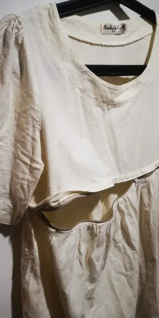 Vestido premamá y lactancia beige