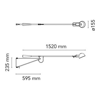 Aplique Flos 265 Negro Small